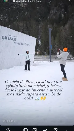 Com a voz deles descrevendo, até a neve parece mais branca